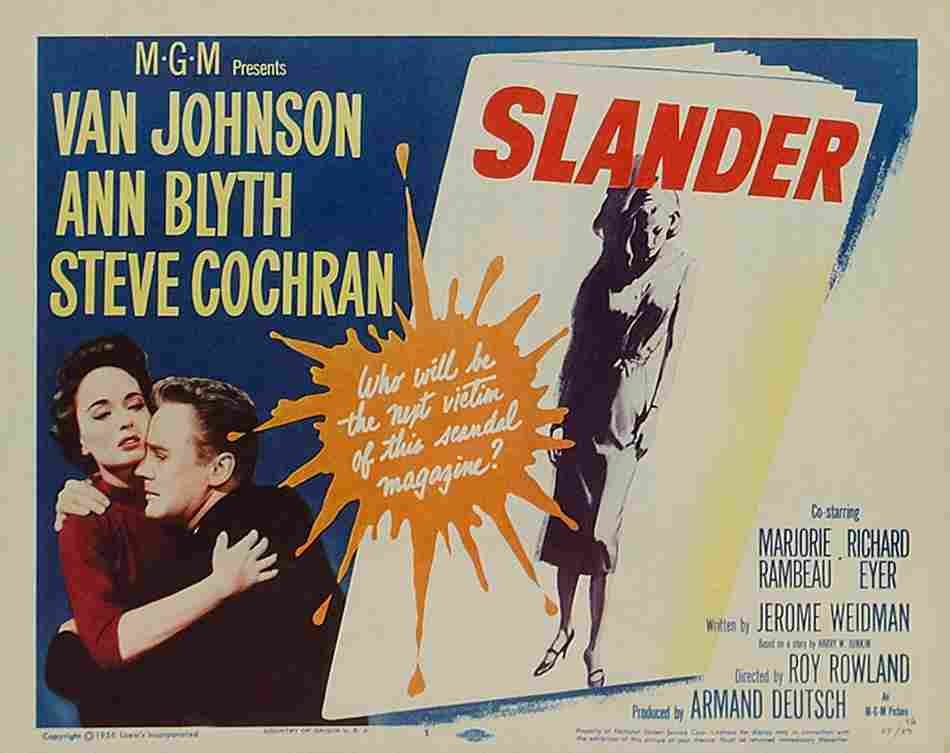 Slander 1957 02  film star poster A4 Photo Print