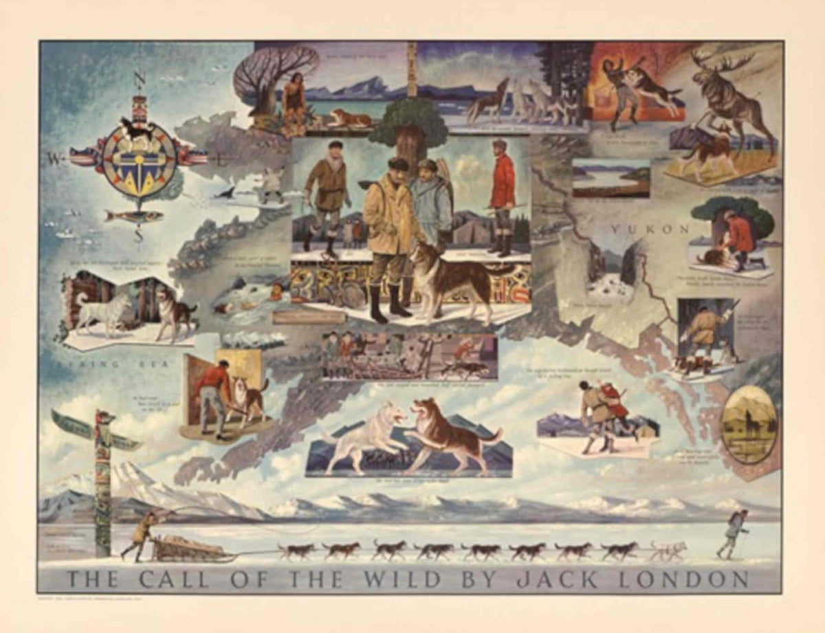Sled Team Yukon Vintage Retro Advert Poster