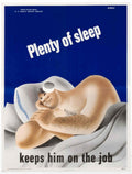 Sleep Worker Price American World War II Advert Poster