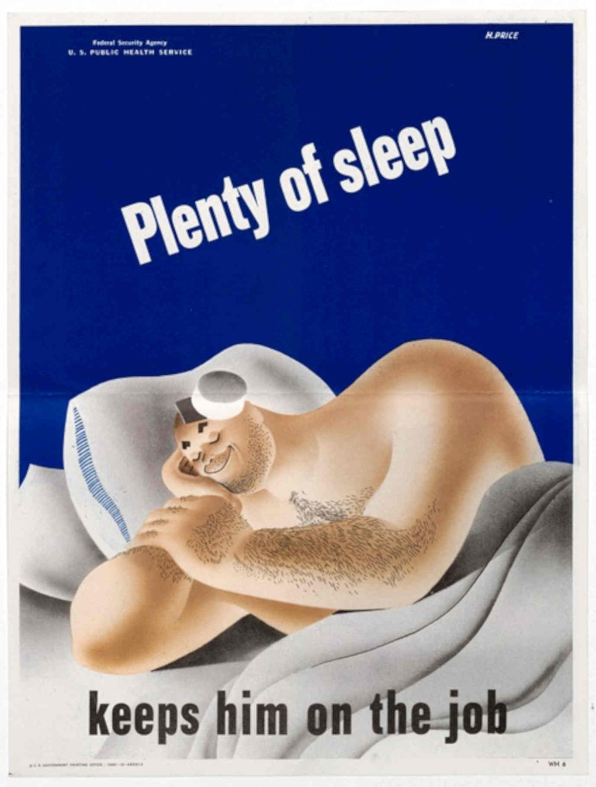 Sleep Worker Price American World War II Advert Poster