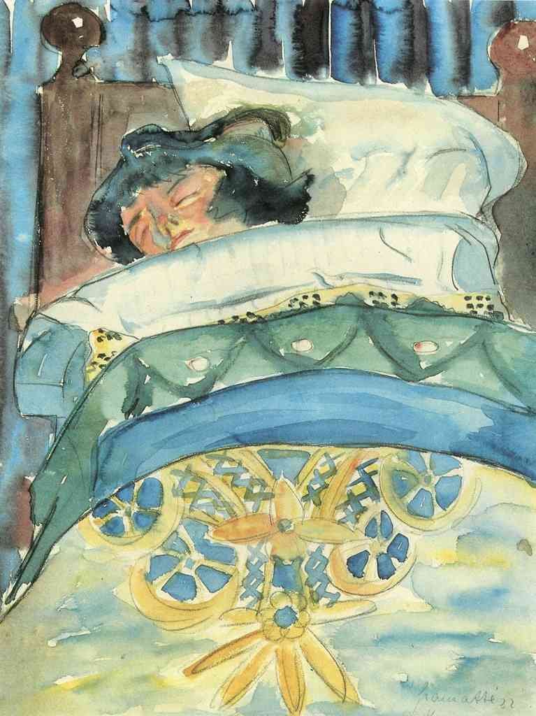 Sleeping Girl Ii Walter Gramatte Expressionism A4 Photo Print
