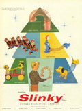 Slinky Christmas Tree 1950s Vintage Retro Advert Poster