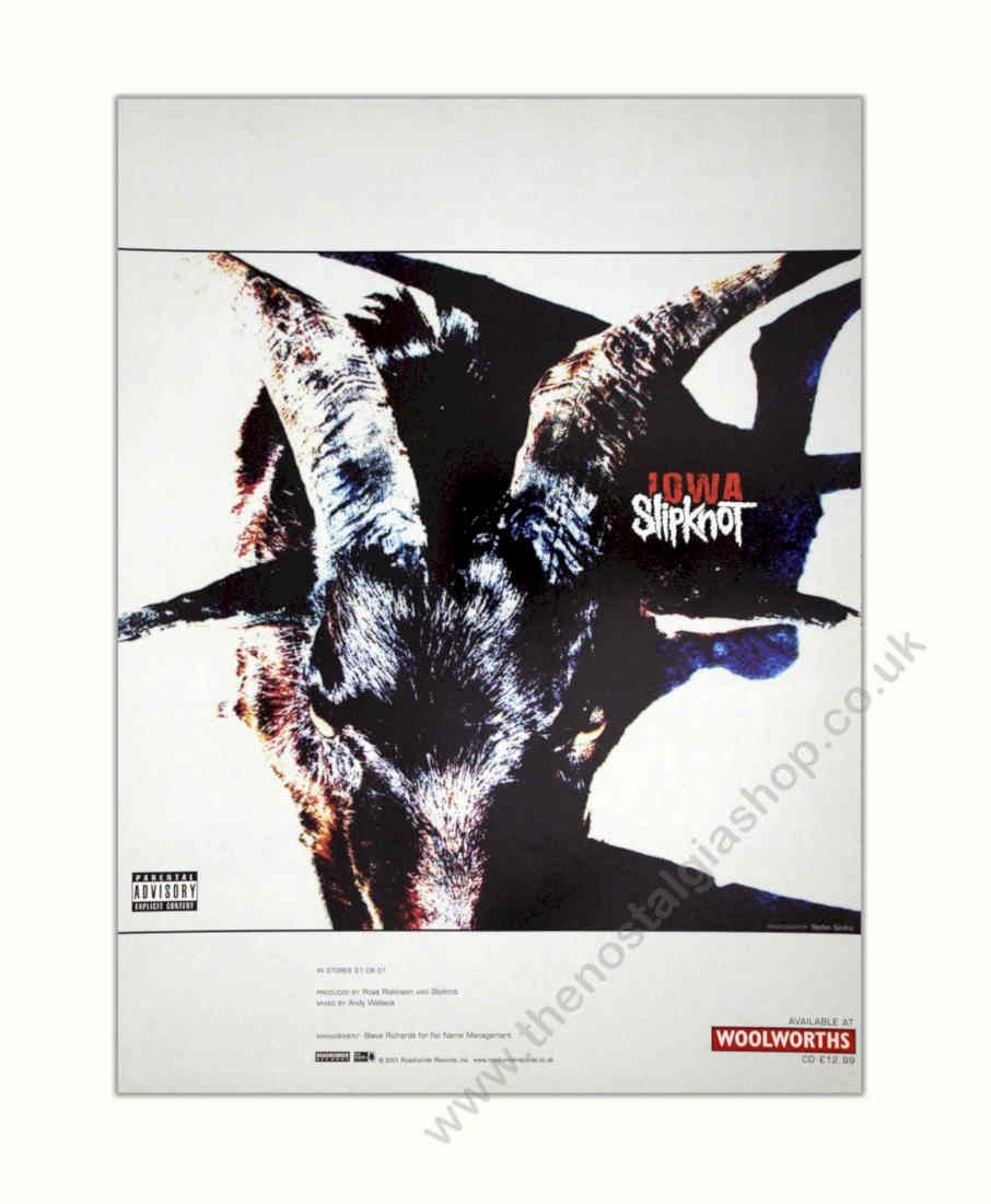 Slipknot Iowa Cover Vintage Retro Advert Poster A4 Photo Print