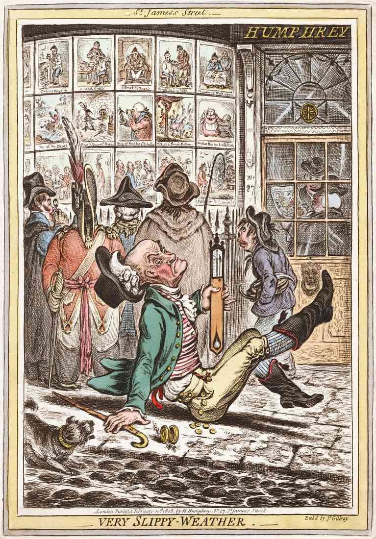 Slippy Weather 1808 Vintage Cartoon Joke A4 Photo Print