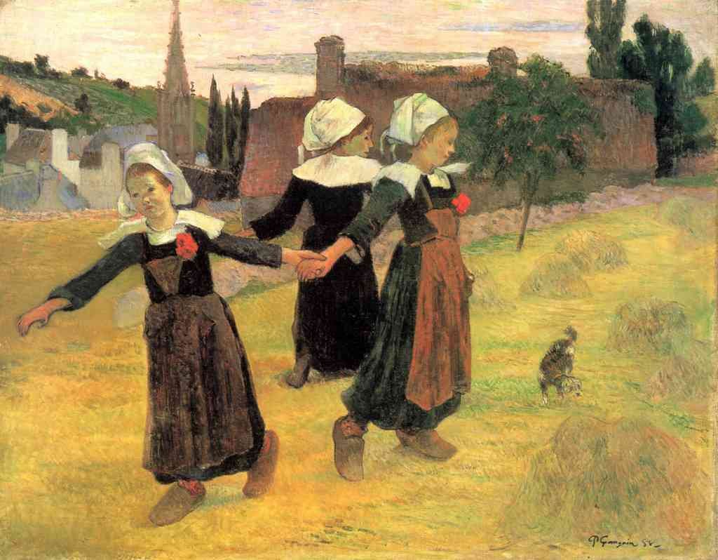 Small Breton Women Gauguin A4 Photo Print