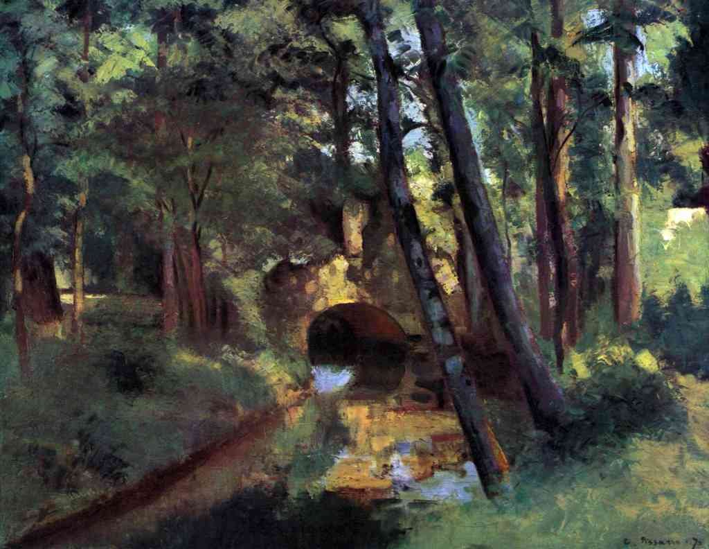 Small Bridge Of Pontoise Pissarro Impressionism A4 Photo Print