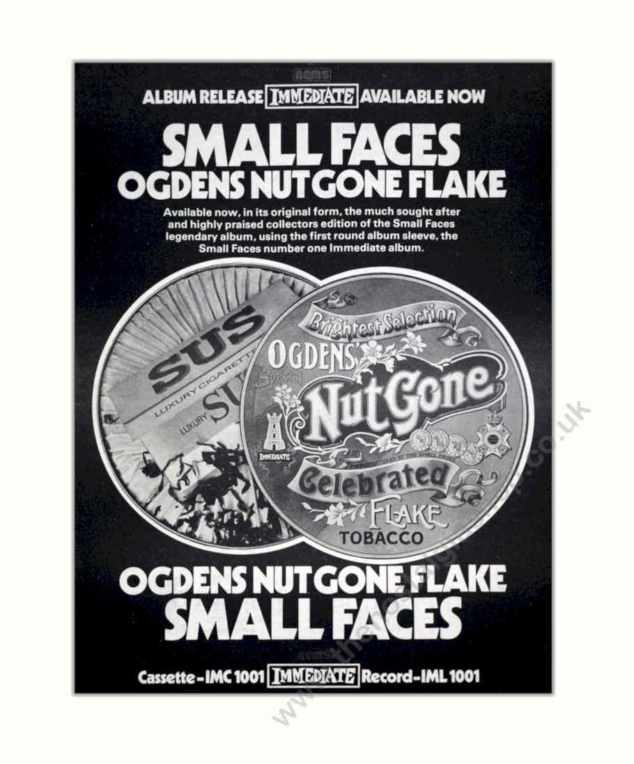 Small Faces Ogdens Vintage Retro Advert Poster A4 Photo Print