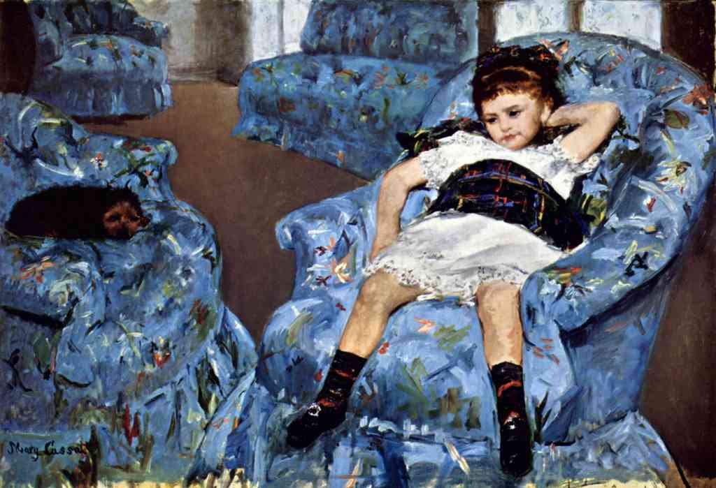 Small Girl In The Blue Armchair Cassatt A4 Photo Print