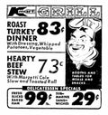 Smart Grill Menu 1 Newspaper Vintage Retro Advert Poster