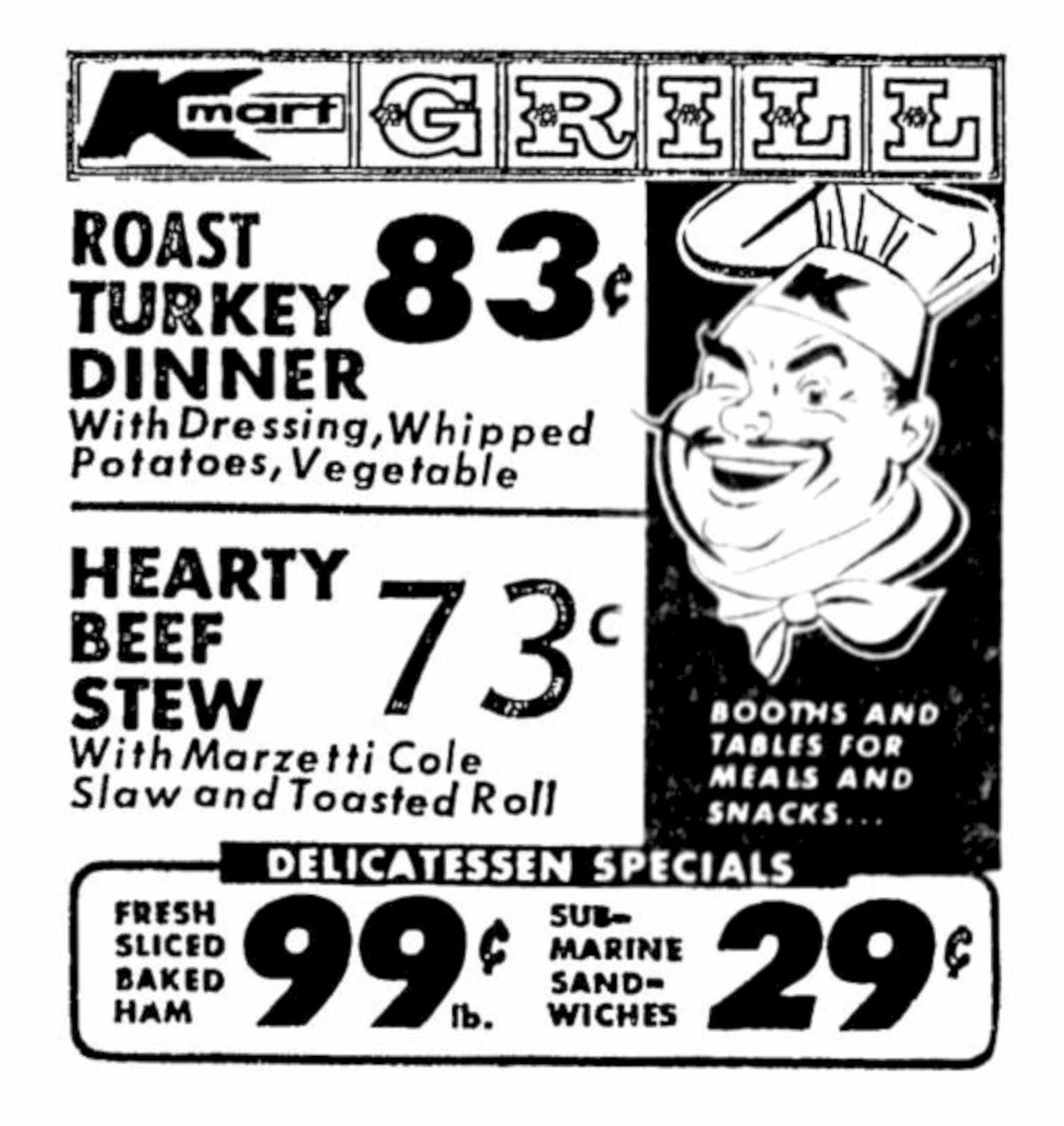 Smart Grill Menu 1 Newspaper Vintage Retro Advert Poster