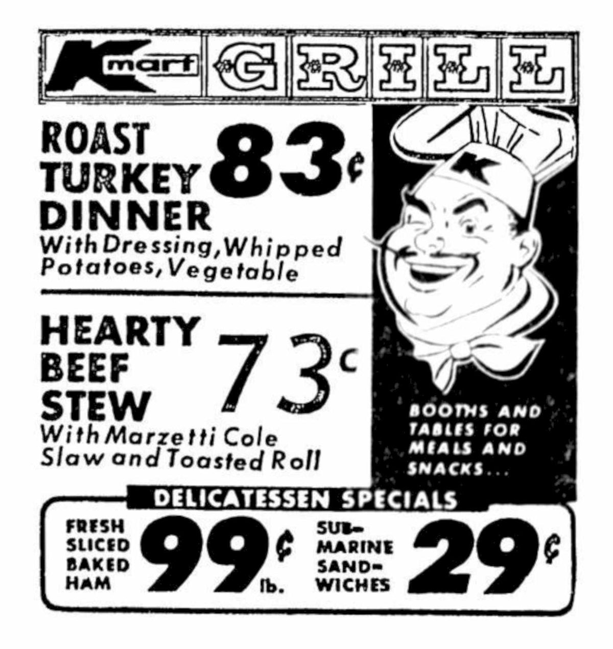 Smart Grill Menu 2 Newspaper Vintage Retro Advert Poster