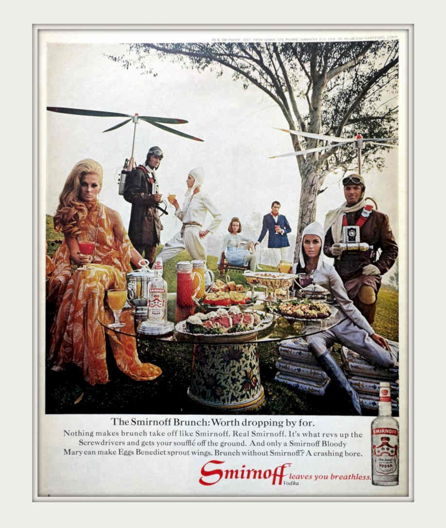 Smirnoff Brunch Vodka Vintage Retro Advert Poster A4 Photo Print