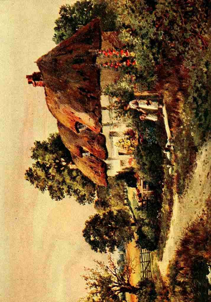 Smith Noel British Highways & Byways from a Motor car 1908 A cottage in Holdenhurst Hampshire A4 Photo Print