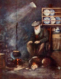 Smith William Scotland 1910 A Highland Crofter in his hut A4 Photo Print