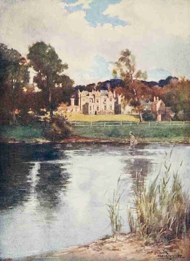 Smith William Sir Walter Scott 1913 Abbotsford from the Tweed A4 Photo Print