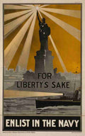 Smith & Porter Press Poster 1917 For Libertys sake enlist in the Navy A4 Photo Print