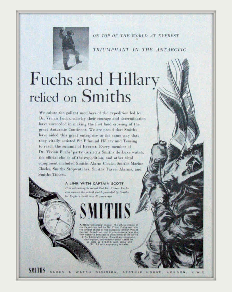 Smiths Antarctic Watch Vintage Retro Advert Poster A4 Photo Print