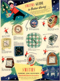 Smiths Clocks Watches 1 1950s Vintage Retro Advert Poster