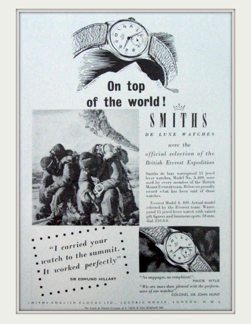 Smiths Everest Hillary Vintage Retro Advert Poster A4 Photo Print
