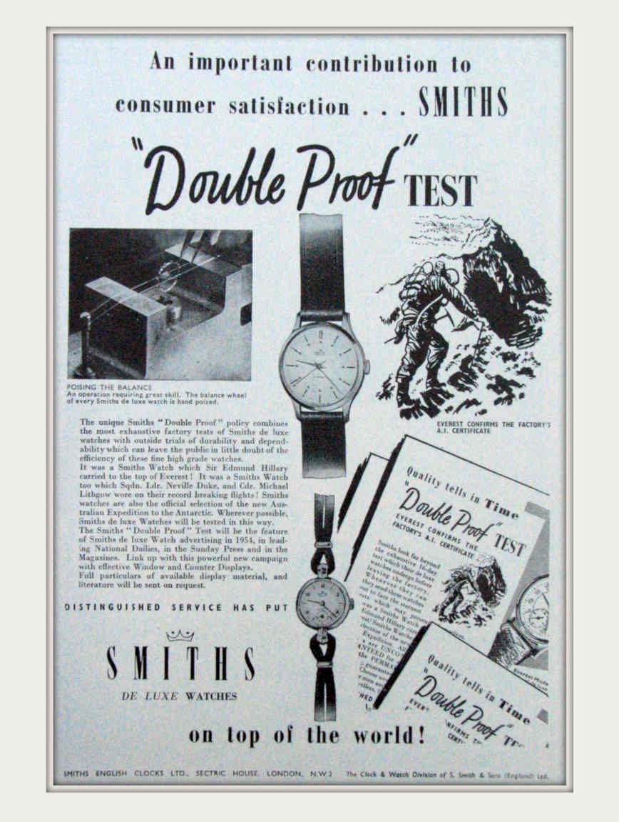 Smiths Watches Flyer Vintage Retro Advert Poster A4 Photo Print