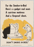 Smoke Bed Safety American World War II Advert Poster