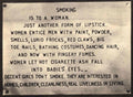 Smoking Woman Decents 1940s Vintage Retro Advert Poster