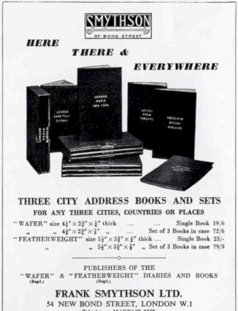 Smythson Address Books Vintage Retro Advert Poster A4 Photo Print
