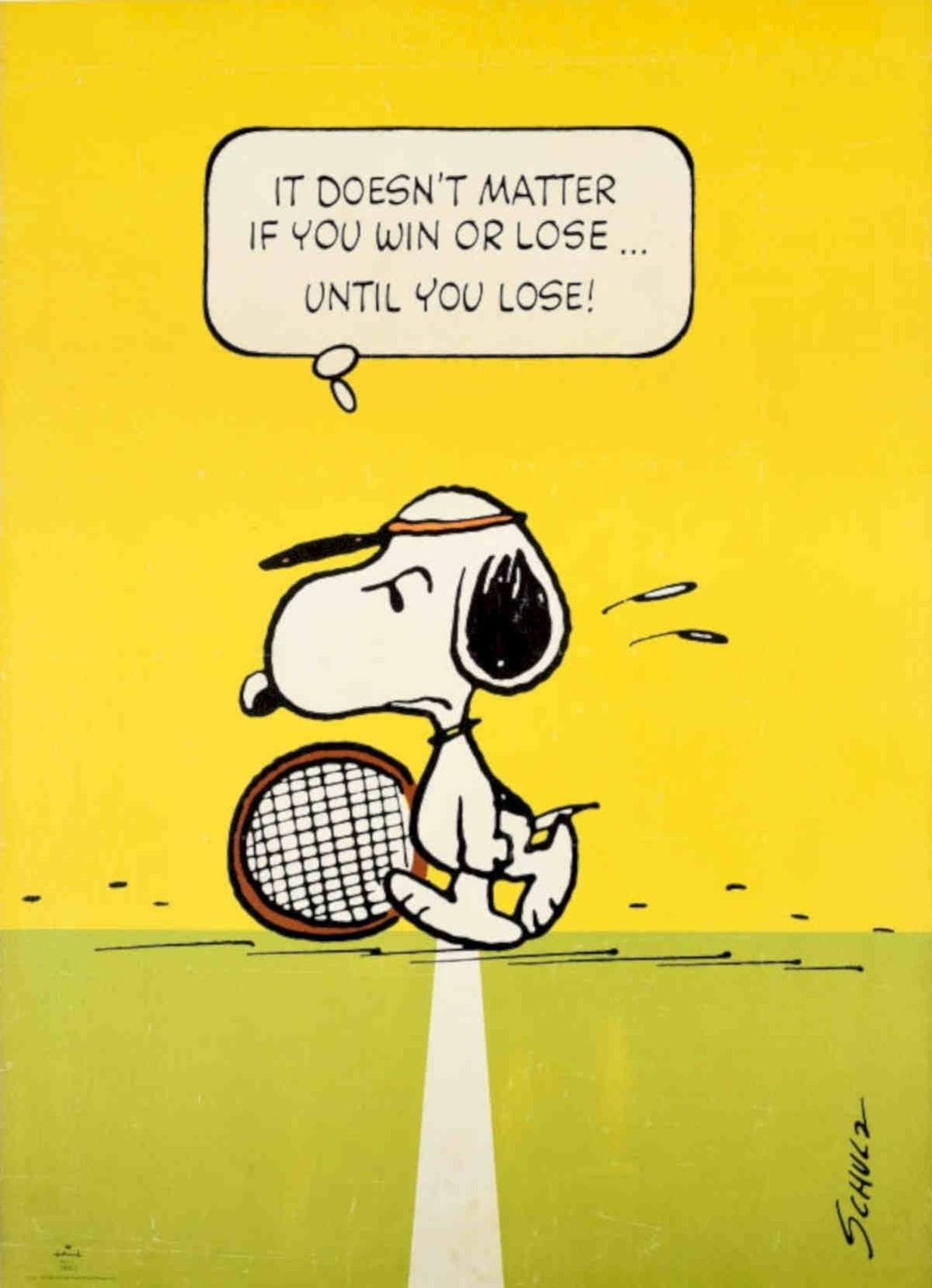 Snoopy Tennis Court 5 Vintage Retro Advert Poster A4 Photo Print
