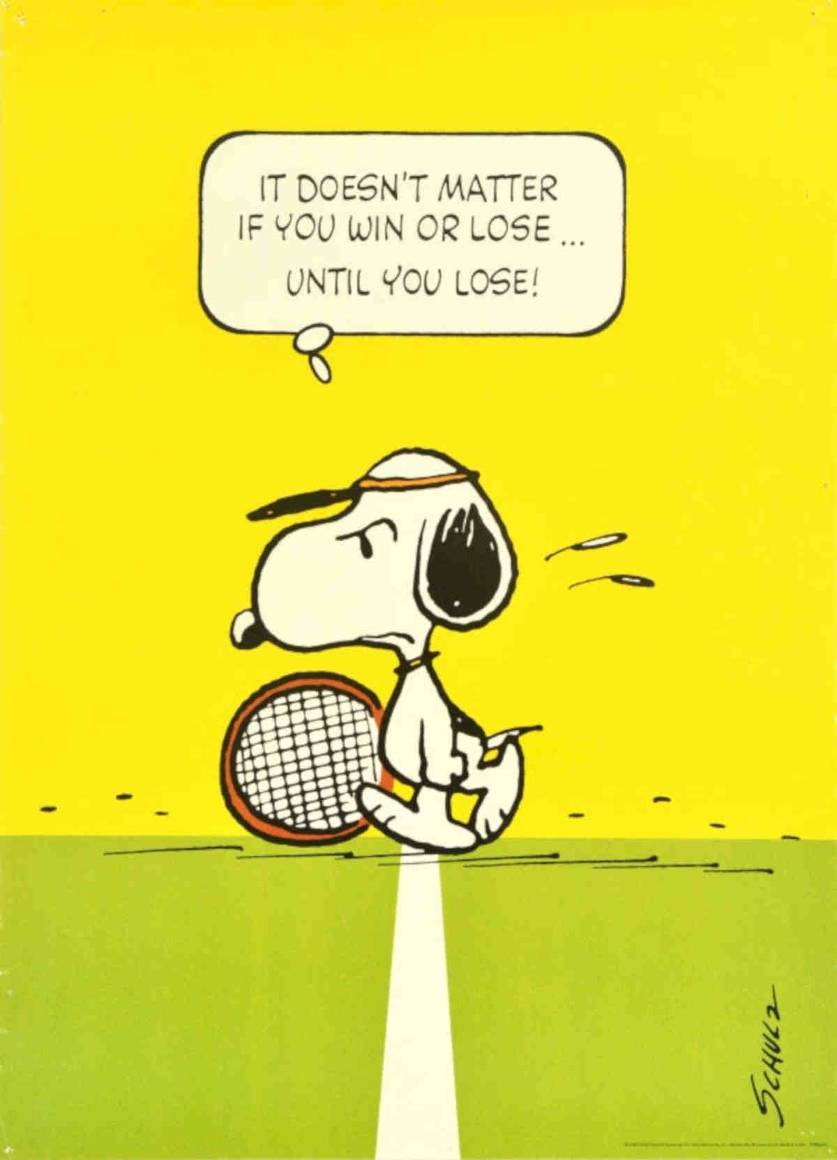 Snoopy Tennis Court 6 Vintage Retro Advert Poster A4 Photo Print