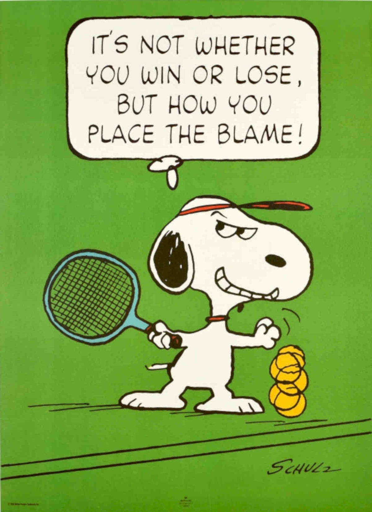 Snoopy Tennis Court 7 Vintage Retro Advert Poster A4 Photo Print
