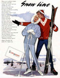 Snow Line Ski 1950s Vintage Retro Advert Poster