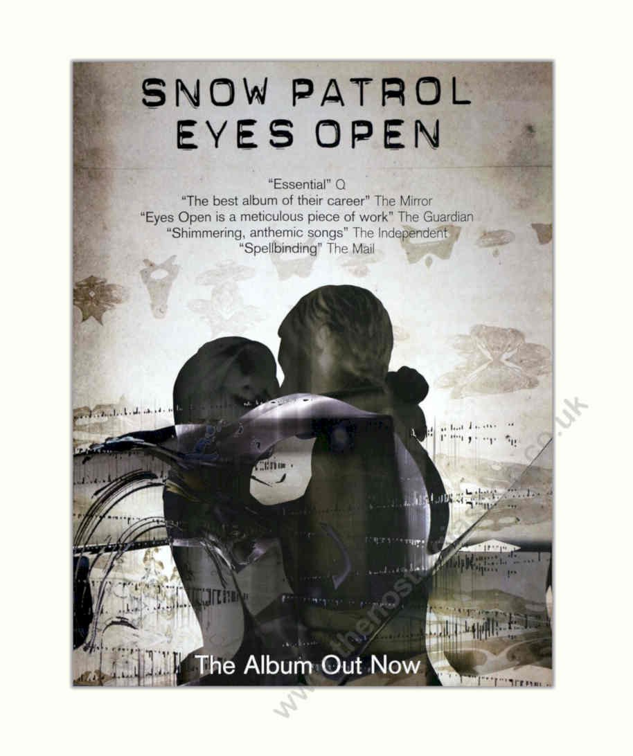 Snow Patrol Eyes Vintage Retro Advert Poster A4 Photo Print