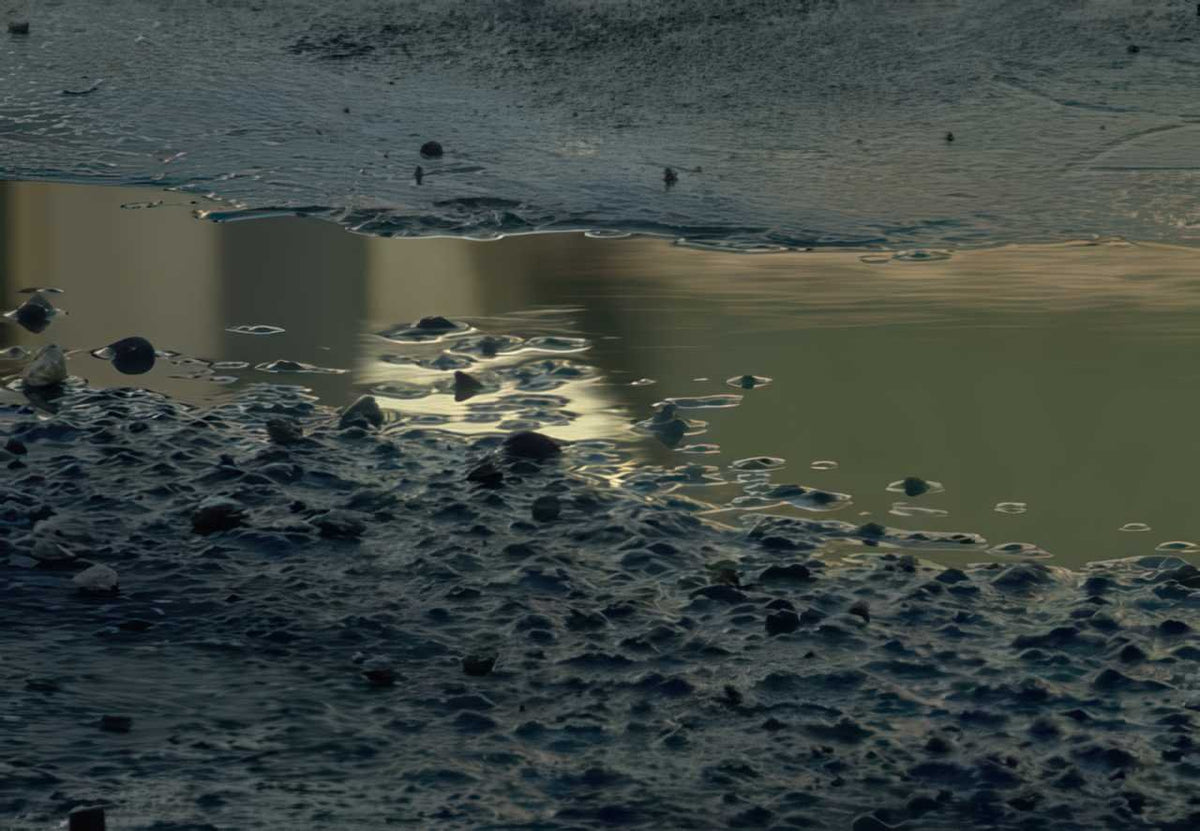 Snow Puddle Reflection A4 Photo Print
