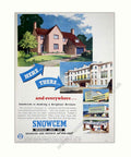 Snowcem Street House Vintage Retro Advert Poster A4 Photo Print