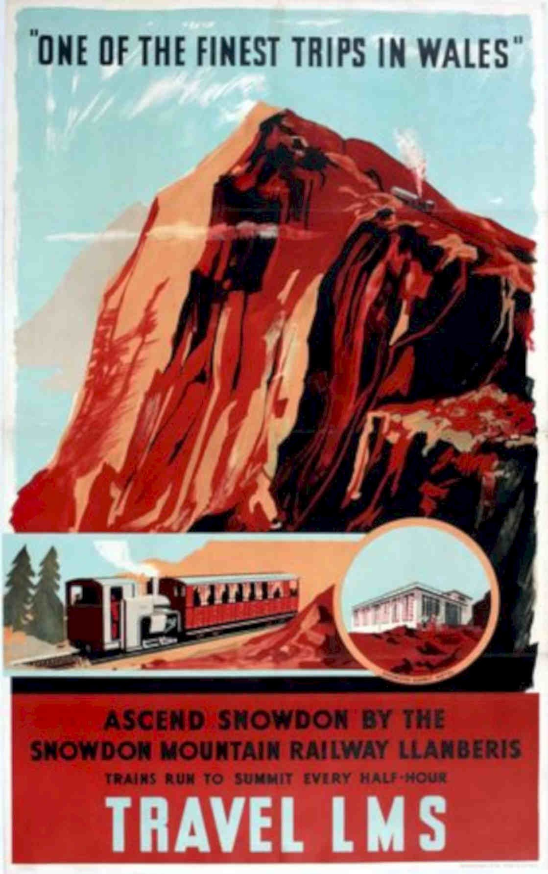 Snowdon Mountain Railway Vintage Retro Advert Poster A4 Photo Print