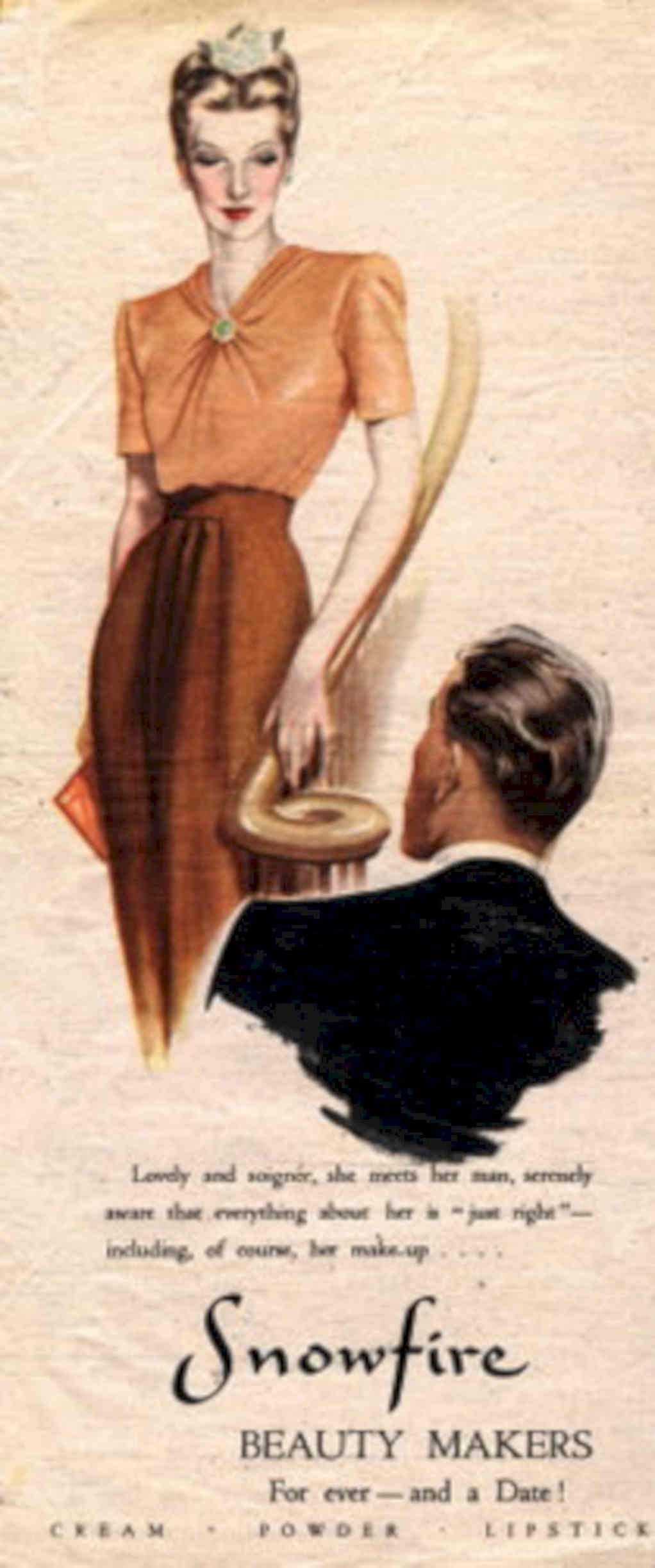 Snowfire Beauty Makers 1940s Vintage Retro Advert Poster