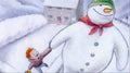 Snowman Boy Winter Vintage Retro Advert Poster A4 Photo Print