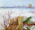 Snowy Landscape With Arles In The Background 1888 A4 Photo Print