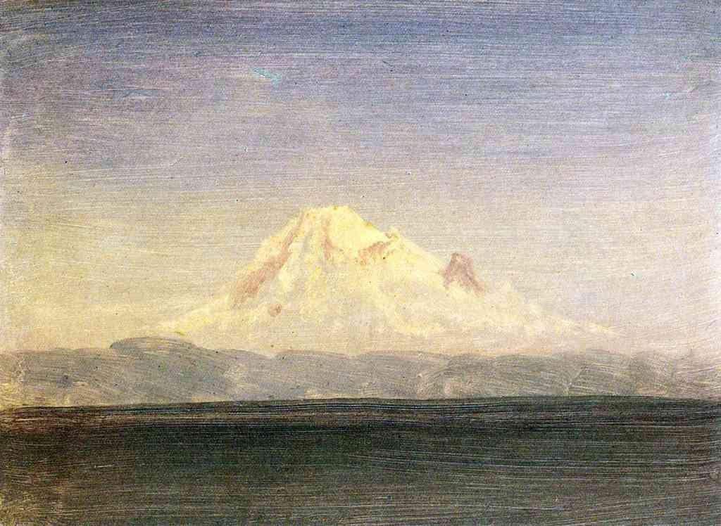 Snowy Mountains In The Pacific Northwest Bierstadt A4 Photo Print
