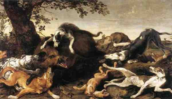 Snyders Frans Wild Boar Hunt A4 Photo Print