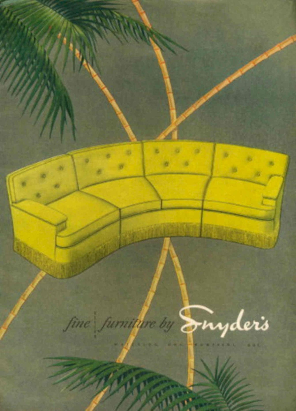 Snyders Sofa Retro 1950s Vintage Retro Advert Poster