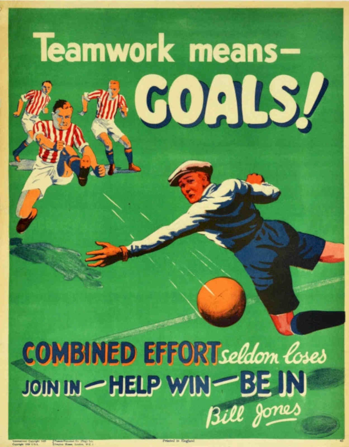 Soccer Team Goals Vintage Retro Advert Poster A4 Photo Print