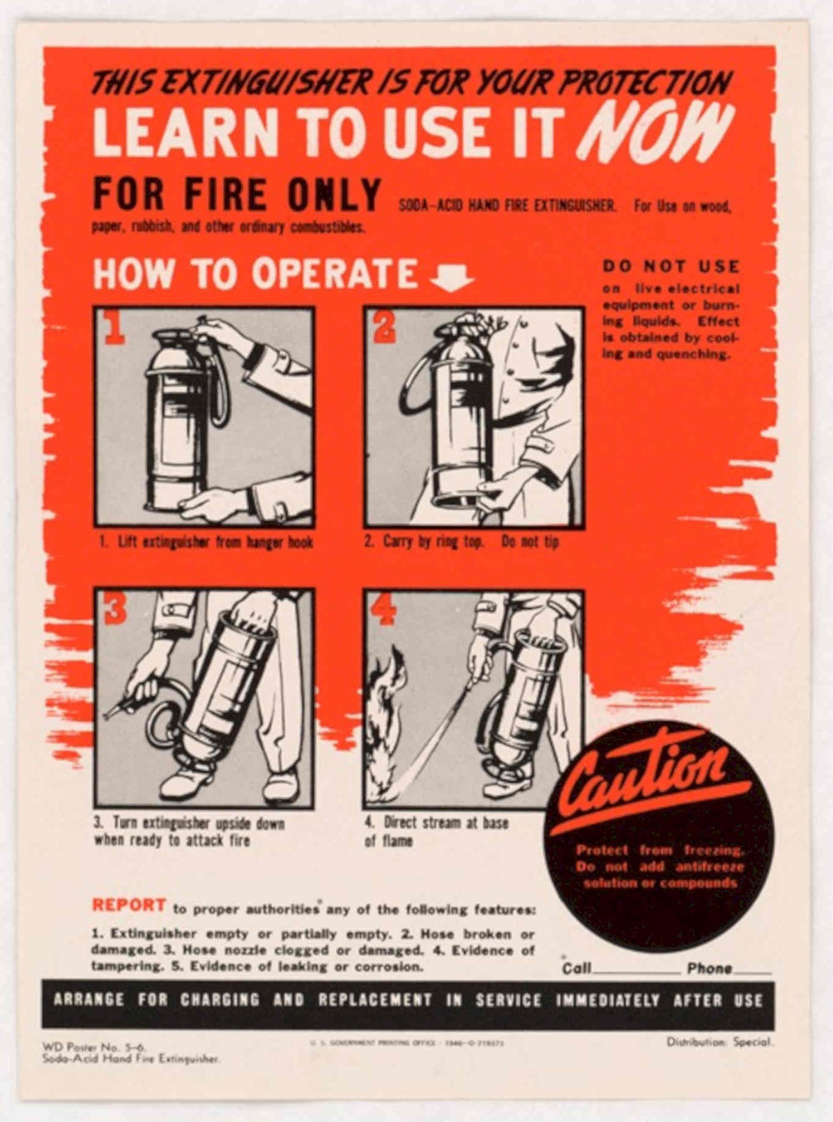 Soda Acid Fire American World War II Advert Poster