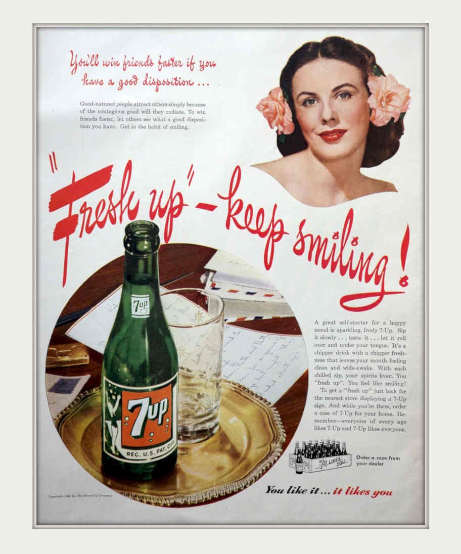 Soda Picnic 7up Vintage Retro Advert Poster A4 Photo Print