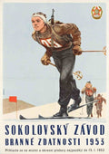 Sokolovsky Skiers 1953 Vintage Retro Advert Poster A4 Photo Print