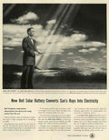 Solar Battery Bell 1950s Vintage Retro Advert Poster