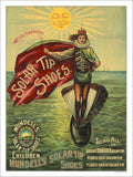 Solar Tip Shoes Vintage Retro Advert Poster A4 Photo Print