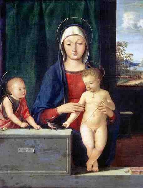 Solario Andrea Virgin And Child A4 Photo Print
