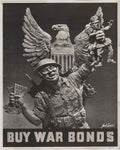 Soldier Banner Victory American World War II Advert Poster