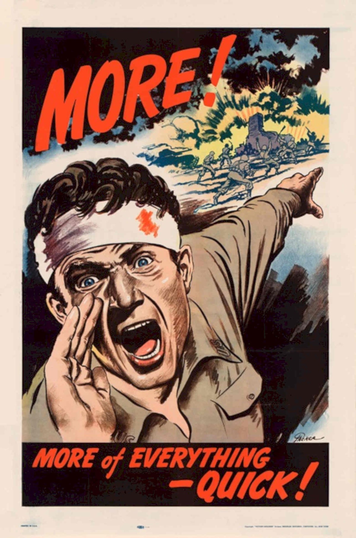 Soldier Battlefield More American World War II Advert Poster